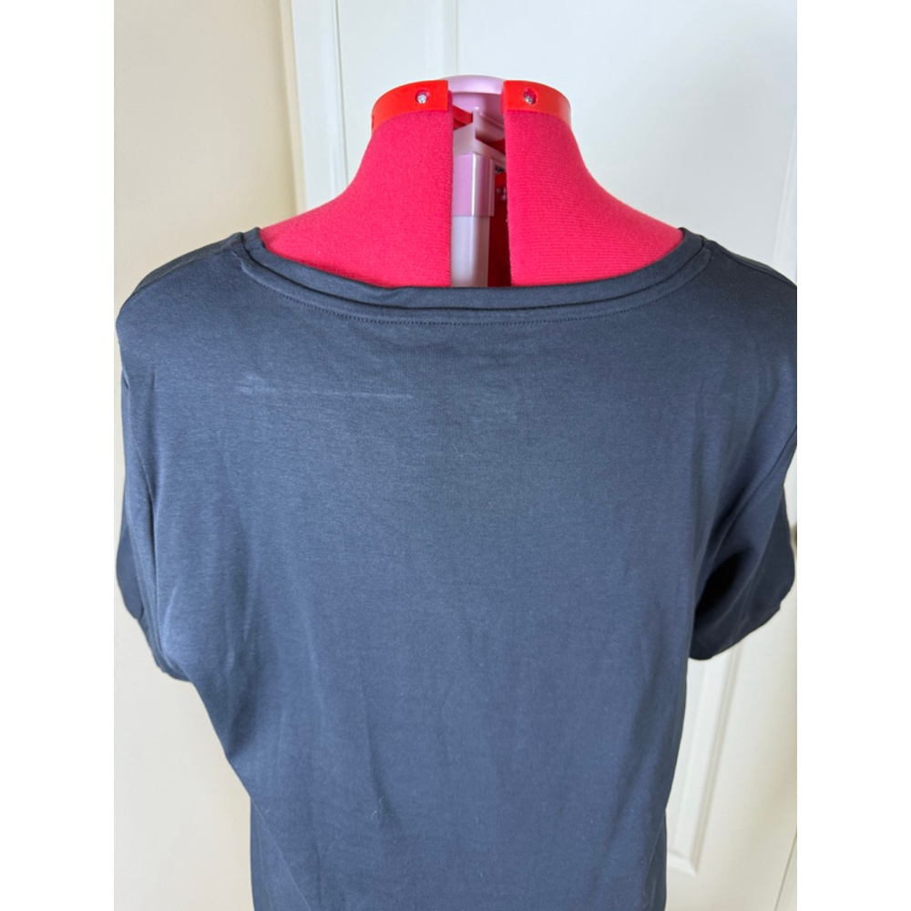 Women's Isaac Mizrahi Black XL Short Sleeve T-Shirt Dress - Picture 7 of 14